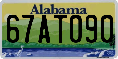 AL license plate 67AT090