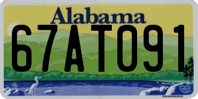 AL license plate 67AT091