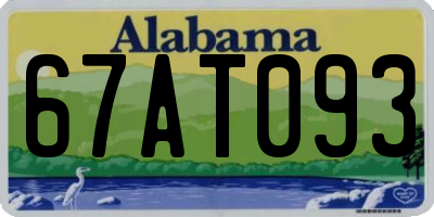 AL license plate 67AT093