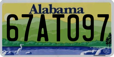 AL license plate 67AT097