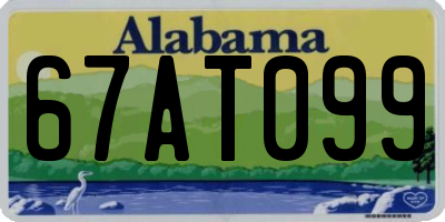AL license plate 67AT099