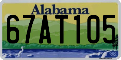 AL license plate 67AT105