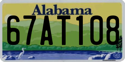 AL license plate 67AT108
