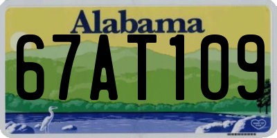 AL license plate 67AT109