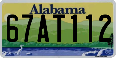 AL license plate 67AT112