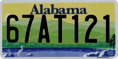 AL license plate 67AT121