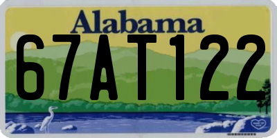 AL license plate 67AT122