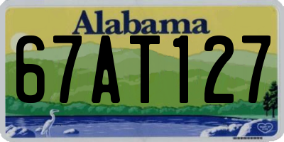 AL license plate 67AT127