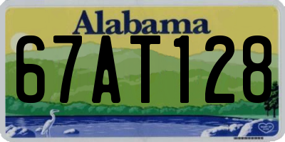 AL license plate 67AT128