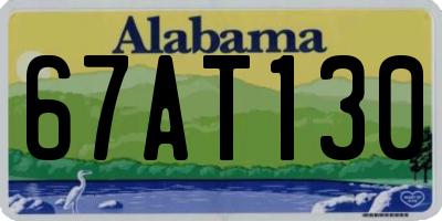 AL license plate 67AT130
