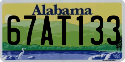 AL license plate 67AT133