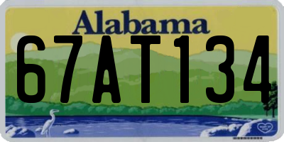 AL license plate 67AT134