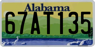 AL license plate 67AT135