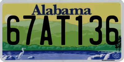 AL license plate 67AT136
