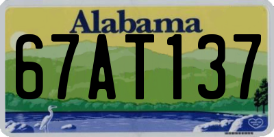 AL license plate 67AT137