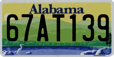AL license plate 67AT139