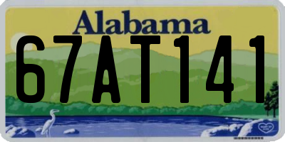 AL license plate 67AT141