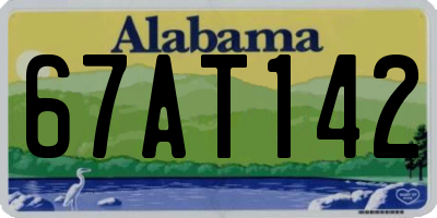 AL license plate 67AT142