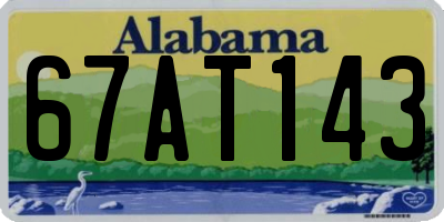 AL license plate 67AT143