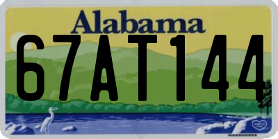 AL license plate 67AT144