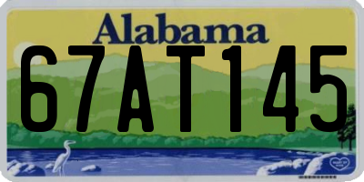 AL license plate 67AT145