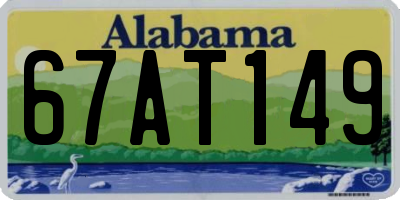 AL license plate 67AT149