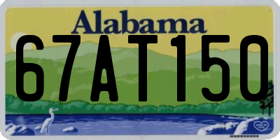 AL license plate 67AT150