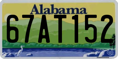 AL license plate 67AT152