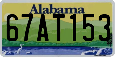 AL license plate 67AT153