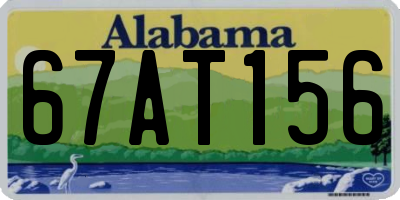 AL license plate 67AT156