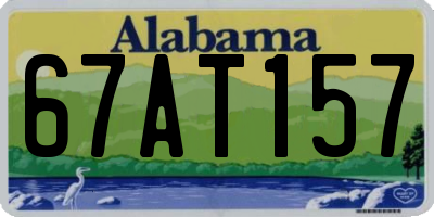 AL license plate 67AT157