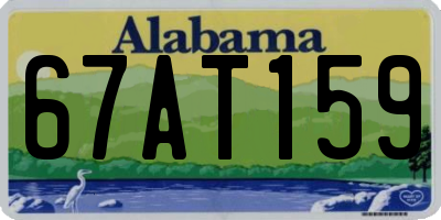 AL license plate 67AT159