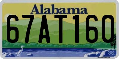 AL license plate 67AT160