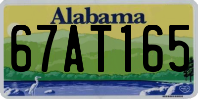 AL license plate 67AT165