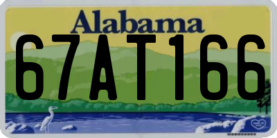 AL license plate 67AT166
