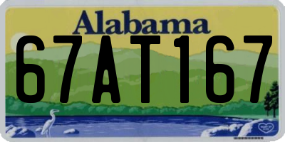 AL license plate 67AT167