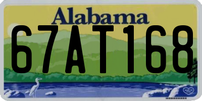 AL license plate 67AT168
