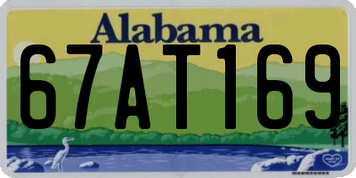 AL license plate 67AT169