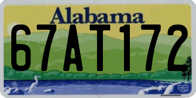 AL license plate 67AT172