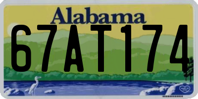 AL license plate 67AT174