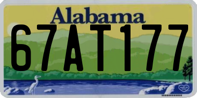 AL license plate 67AT177