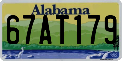 AL license plate 67AT179