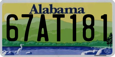 AL license plate 67AT181