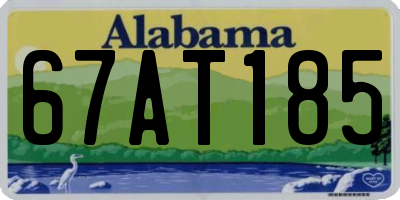 AL license plate 67AT185