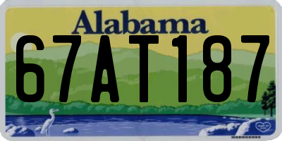 AL license plate 67AT187