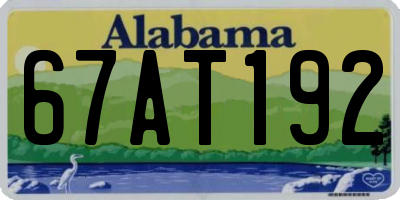 AL license plate 67AT192