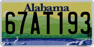 AL license plate 67AT193