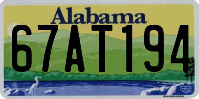 AL license plate 67AT194
