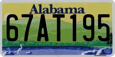 AL license plate 67AT195