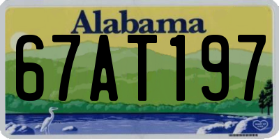 AL license plate 67AT197